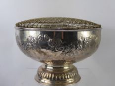 Miscellaneous Silver Plate, including a large rose bowl, approx 32 cms dia x 19 cms high, the bowl