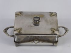 An Art Nouveau 'Wurtemburg Metalware Factory' Silver Plated Butter Dish, circa 1880, with original