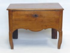 An Antique French Cherry Wood Coffer, approx 65 x 42 x 48 cms.