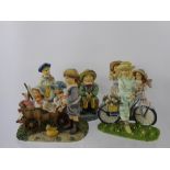 Leonardo Collection Figurines, including 'In Trouble Again', 'Scarecrow', 'Anyone for Tennis', '