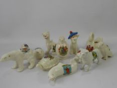 A Quantity of Crested Ware, including Arcadia, Goss, Grafton, Alexandra, Willow Art, Animal