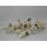 A Quantity of Crested Ware, including Arcadia, Goss, Grafton, Alexandra, Willow Art, Animal