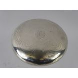 A Solid Silver Circular Victorian Snuff Box, Birmingham hallmark dd 1868, mm RT.