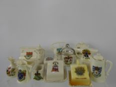 A Quantity of Crested Ware, including Arcadia, Goss, Grafton, Alexandra, Willow Art of household