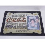 A Framed Coca-Cola 'America's Favourite' Advertising Mirror, approx 93 x 68 cms