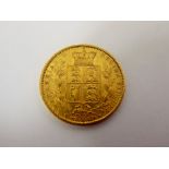 A Victorian 1864 Solid Gold Full Sovereign WW to neck, (fc).