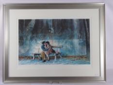 Rolf Harris (1930-Present) signed limited-edition print entitled 'Lovers on the Seine', signed lower