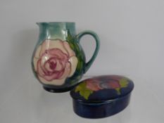 A William Moorcroft Rose Jug, (Moorcroft Collector's Club) approx 15 cms, together with a William