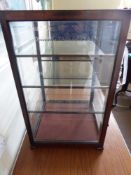 A Glass Apothecary/Chemist Display Cabinet, with three glass shelves, approx 51 x 51 x 83 cms.
