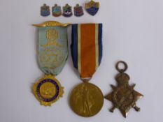 Great War Medal and Victory Medal, awarded to M14428 C J Lee Shipwright Royal Navy. (2) together