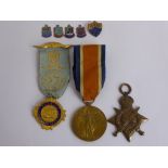 Great War Medal and Victory Medal, awarded to M14428 C J Lee Shipwright Royal Navy. (2) together