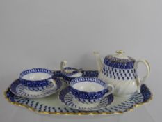 19th Century Copeland Cabriolet Tea Set, 'Old Crow', Reg 159276, comprising tea pot, milk jug, sugar