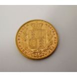 A Victorian 1880 Solid Gold Full Sovereign WW to neck (fc).