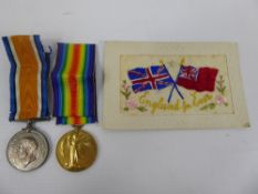 A Group of Two WWI Medals, including Victory and Great War Medals to 25617 Pte. B.C. Barnfield R.