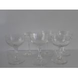 A Quantity of Antique Champagne Glasses, of various sizes and designs. (13)