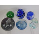 A Quantity of Glass Paperweights, including Caithness 'Zephyr', Caithness 'Sea Gem' amongst