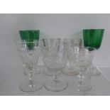 Miscellaneous Georgian and Victorian Liqueur Glasses.