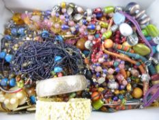 A Miscellaneous Collection of Costume Jewellery, including necklaces, bangles, brooches etc.,