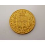 A Victorian 1872 Solid Gold Full Sovereign WW to neck (fc).