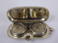 A Solid Silver Double Sovereign Case, Birmingham hallmark dd 1912, mm W. Hutton & Son, approx wt