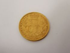 A Victorian 1870 Solid Gold Full Sovereign WW to neck (fc).