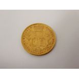 A Victorian 1870 Solid Gold Full Sovereign WW to neck (fc).