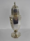 A Solid Silver Sugar Shaker, Sheffield hallmark dd 1948, mm W&H, approx wt 188 gms.