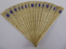 An Antique Miniature Ivory Fan.