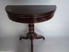 An Antique Mahogany Demi-lune Occasional Table, approx 78 x 72 cms