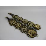 Two Antique Martingales, with five brasses each, both of animal interest incl. camel, dog, owl and