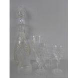 Miscellaneous Crystal, including six Edinburgh wine glasses, three Waterford champagne flutes,