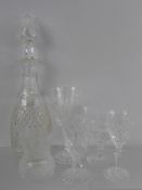 Miscellaneous Crystal, including six Edinburgh wine glasses, three Waterford champagne flutes,