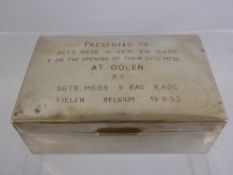 A Continental Silver Cigarette Box, import marks.