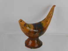 An Antique Pottery Glazed Whieldon Bird Caller.