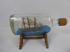 A Model Ship in a Bottle, of the 'Princess Royal, AI', built at Aberdeen in 1841 for the India Trade