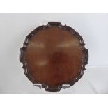 A Scallop Edge Victorian Mahogany Card Tray, approx 26 cms dia.