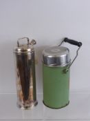 Two Vintage Thermo Flasks, including a Thermos and a Sheffield plate version. (2)