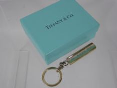 A Tiffany New York Silver Key Ring, in the original box.