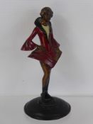 A Hand Painted 1920's Figurine of a Circus Performer, approx 16 cms