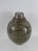 A Large Studio Glass Vase, with flecked inclusions, approx 30 cms h