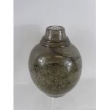 A Large Studio Glass Vase, with flecked inclusions, approx 30 cms h