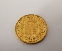 A Victorian 1887 Solid Gold Full Sovereign WW to neck (fc).