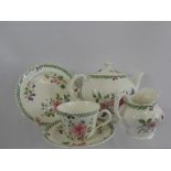 A Royal Doulton 'Victorian Garden' Tea Set, comprising four tea plates, four tea cups, four