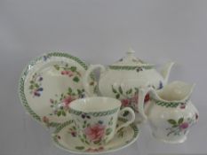 A Royal Doulton 'Victorian Garden' Tea Set, comprising four tea plates, four tea cups, four