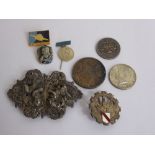 A Collection of Miscellaneous Items, including an antique silver metal Indian buckle, Drado.Paris