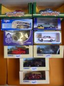 Quantity of Boxed Die Cast Corgi Cars, including AEC 508 Cabover, Jaguar Mark II, Ford Anglia Van,