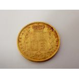 A Victorian 1877 Solid Gold Full Sovereign WW to neck (fc).