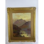 Arnould Pienne (1895-1950) English, entitled Loch Earn Lochfarnhead, approx 30 x 40 cms, framed