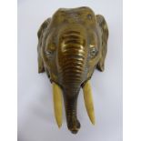 A Brass Door Bell Pull, in the form of an elephant.