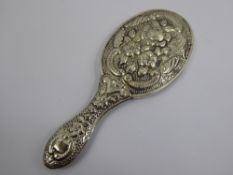 A Continental Silver Miniature Hand Mirror, stamped 925.